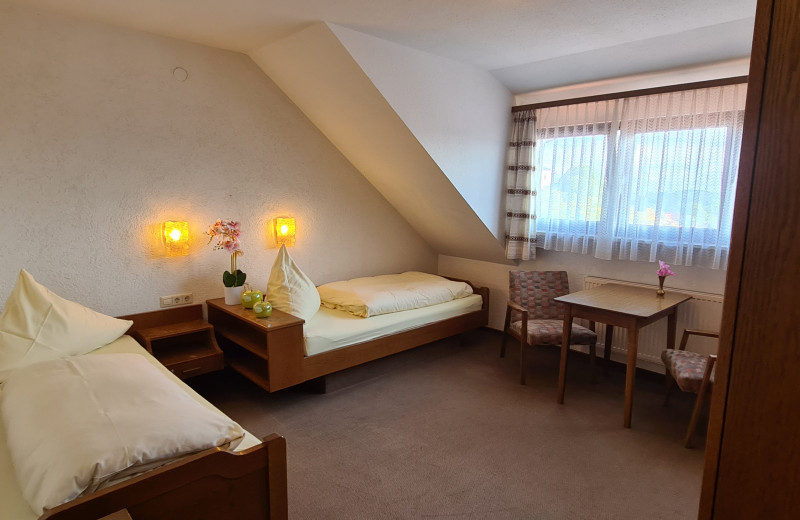 Doppelzimmer Bergblick mit 2 Einzelbetten - Pension Hauber 