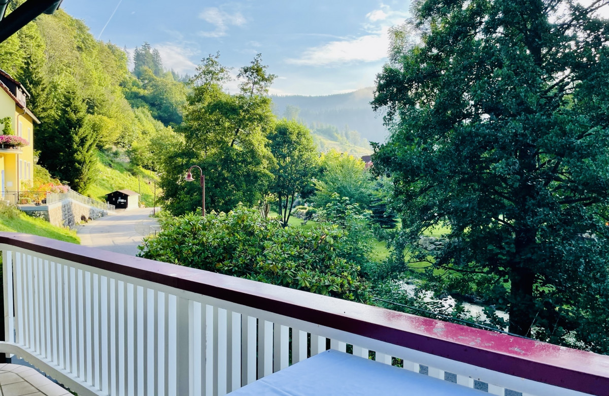 Ferienhaus Oesterle - Idyllisches Schwarzwaldhaus am Bach mit Terrasse & Balkon